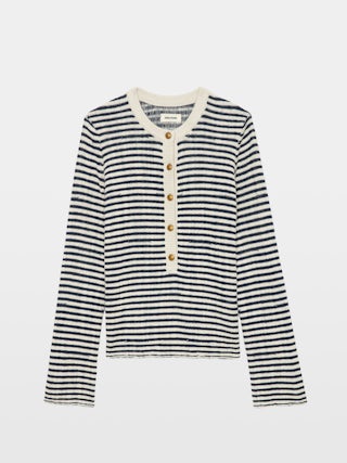 Mandala Jumper - Long-sleeved sailor sweater with buttoned collar.