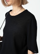 Jersey Ida Cachemira - Jersey negro de 100% cachemira para mujer.