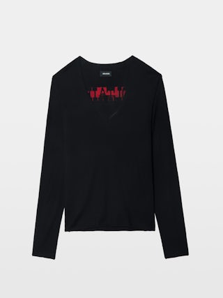 Nosfa Jumper 100% Merino Wool - V-neck jumper with long sleeves and customisation on the back.