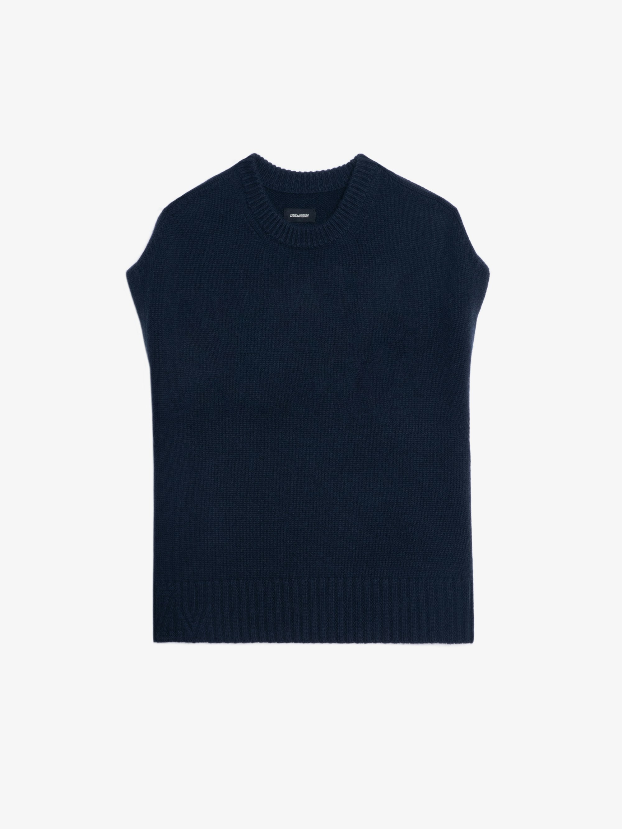 トップス 041011 WELLDER Combination Drivers Knit Darcy Sleeveless Wool and Cashmere Sweater | Zadig&Voltaire