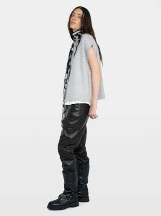 Pull Larcy - Pull col rond sans manches.