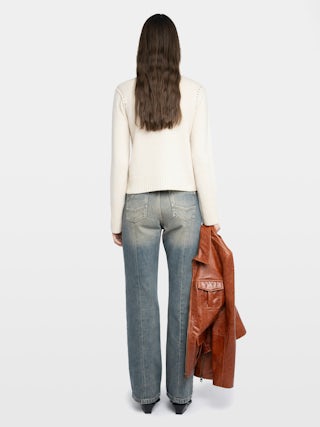 Pull Nalty - Pull col rond manches longues avec studs sur les épaules.