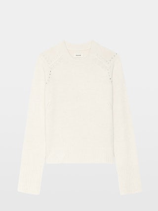 Pull Nalty - Pull col rond manches longues avec studs sur les épaules.