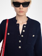 Lucas Jumper - Jumper with button opening and flared sleeves.