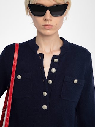 Lucas Jumper - Jumper with button opening and flared sleeves.