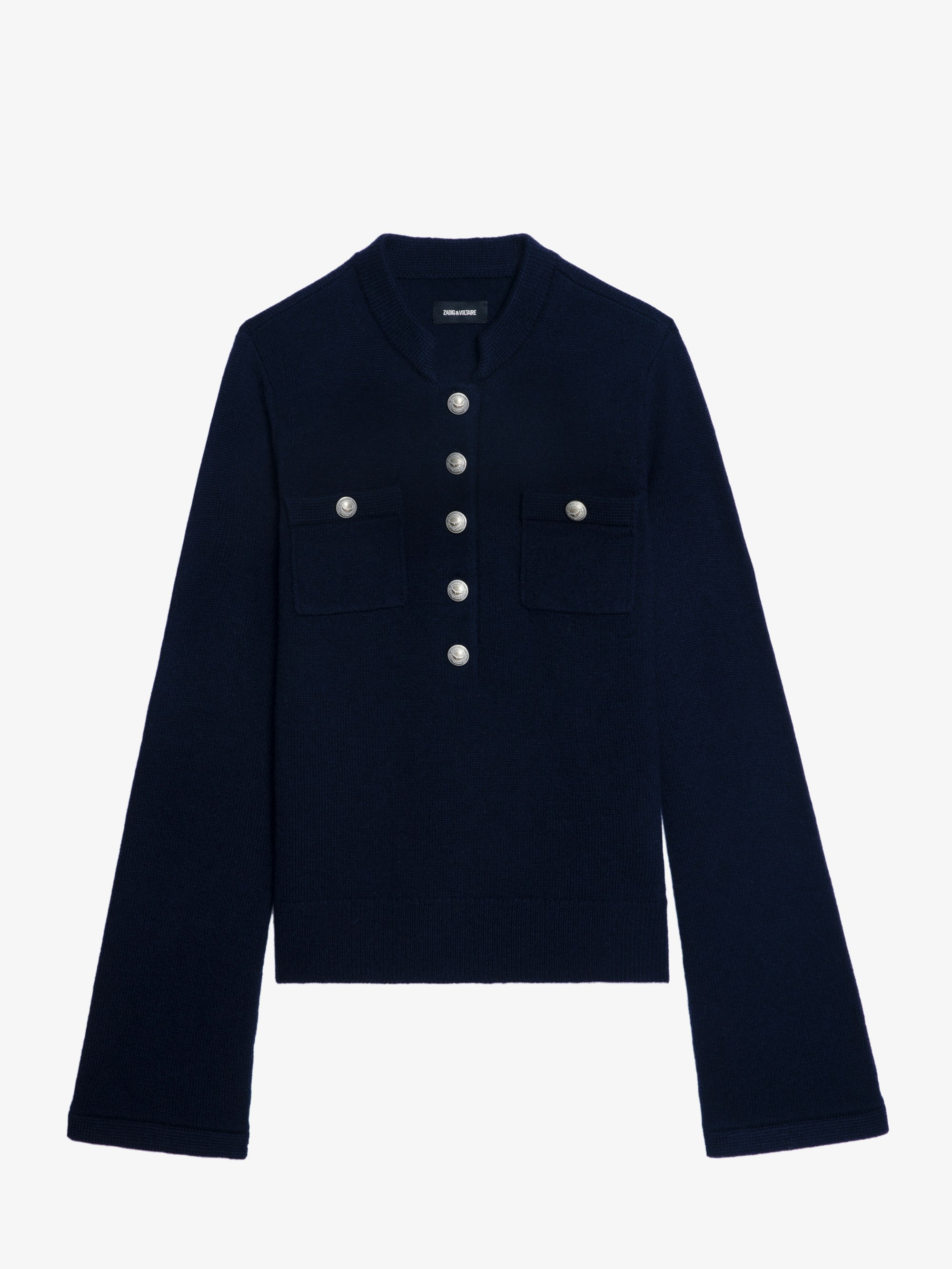 Wully V-Neck Jumper with Rhinestones White | Zadig&Voltaire