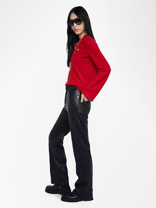 Lucas Jumper - Jumper with button opening and flared sleeves.