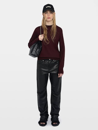 Ivy Cashmere Sweater - Round neck sweater with long sleeves.