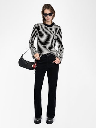 Spiky Jumper - Striped sailor jumper with wing buttons.