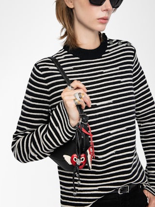 Spiky Jumper - Striped sailor jumper with wing buttons.