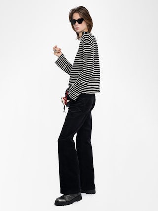 Spiky Jumper - Striped sailor jumper with wing buttons.