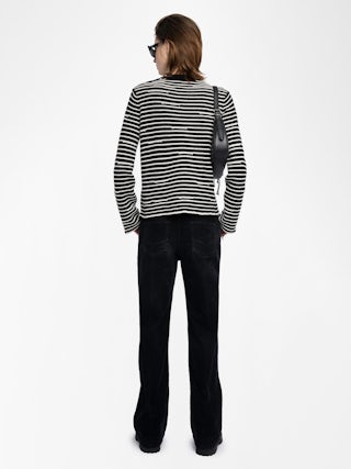 Spiky Jumper - Striped sailor jumper with wing buttons.