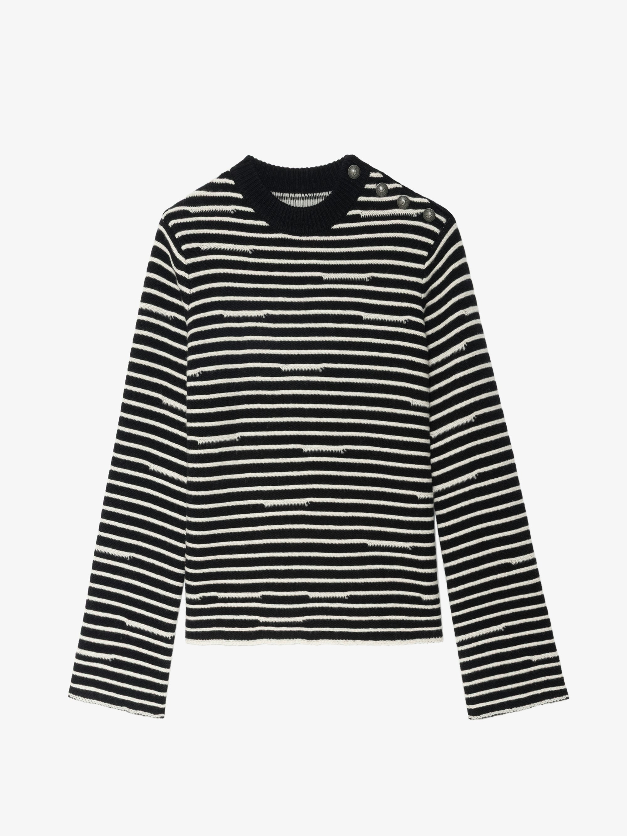 Wully V-Neck Jumper with Rhinestones White | Zadig&Voltaire