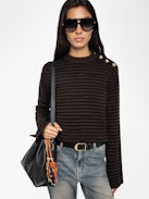 Maglione Spiky - Pull marinaro a righe con bottoni ali.