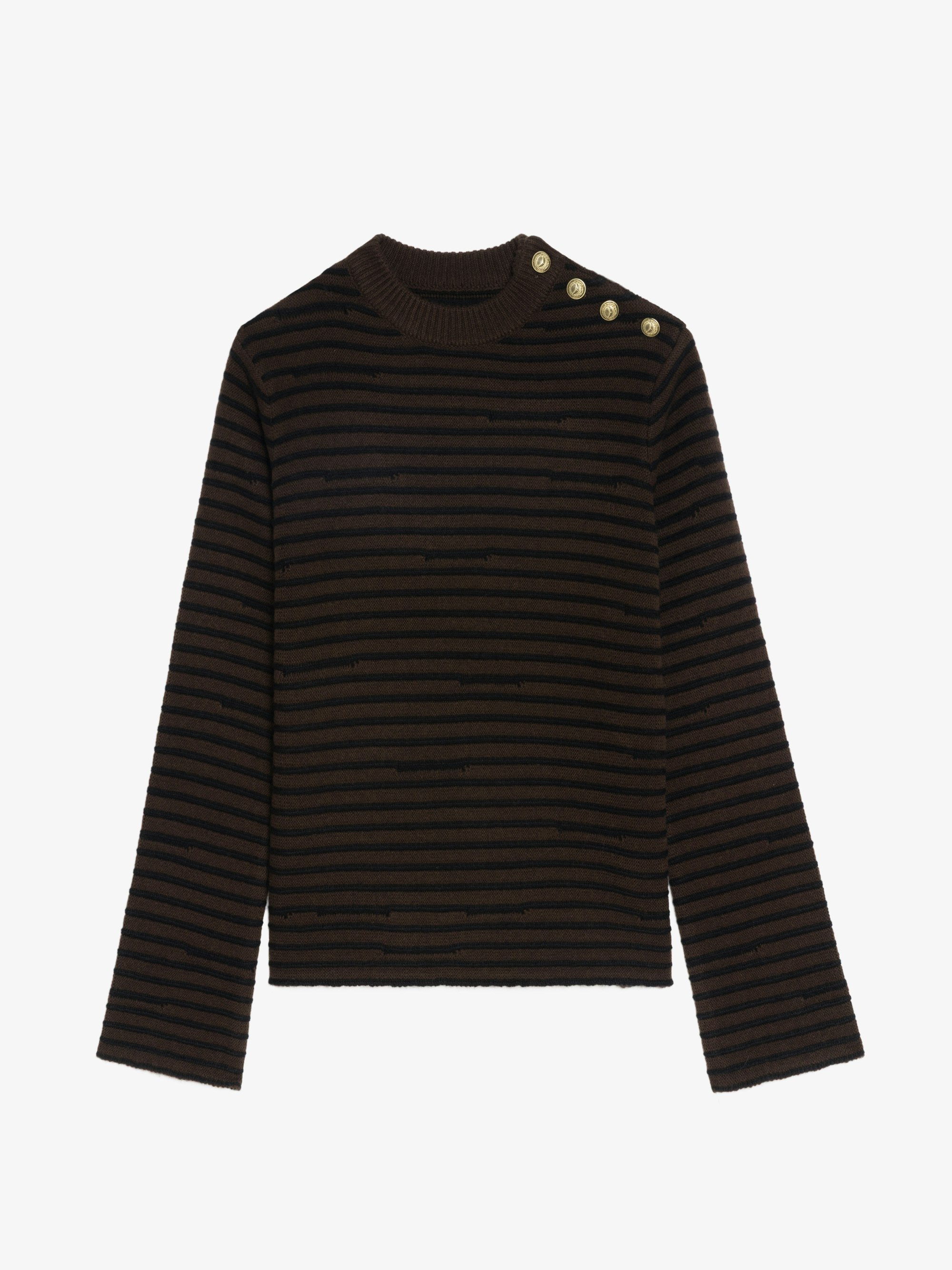 as\"on PONY STRIPE KNIT black 韓国 Black Elliss Chain Knit Jumper | GUESS
