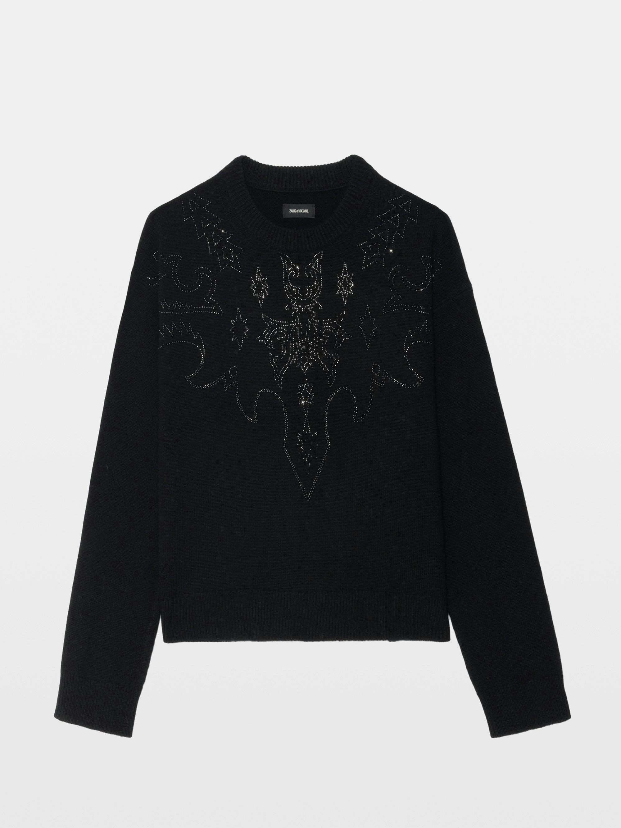 ハリ Rivyl Sweater in Black Merino Wool | Zadig&Voltaire