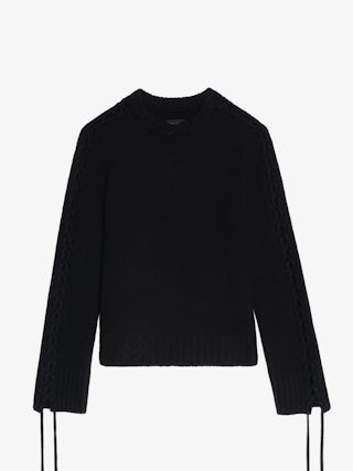 Malty Jumper - Round neck jumper with lacing.