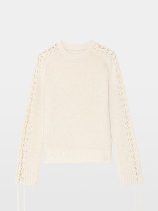 Pull Malty - Pull col rond avec laçage.