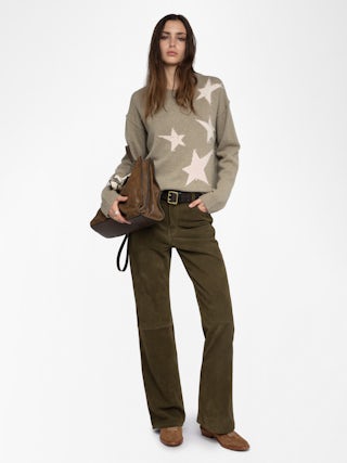 Pull Markuz 100% Cachemire - Pull col rond avec étoile intarsia.