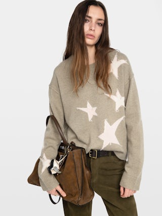 Maglione Markuz 100% Cashmere - Maglione girocollo con stella intarsia.