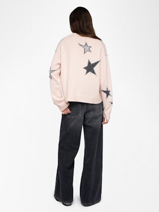 Markuz Jumper 100% Cashmere - Round neck jumper with intarsia star.