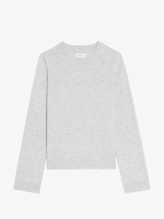 Pull Cara - Pull col rond avec patch en cuir.