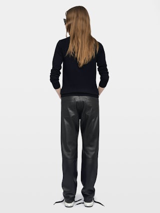 Kendy Jumper - Jumper with round neck and heart embroidery on the front.