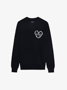 Pull Kendy - Pull col rond avec broderie coeur à l'avant.