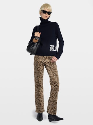 Pull Nalma 100% Laine Mérinos - Pull col montant avec rock sur l'avant bas.