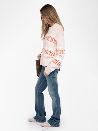 Pull Markuz - Pull col rond rayé et intarsia Rock n Roll.