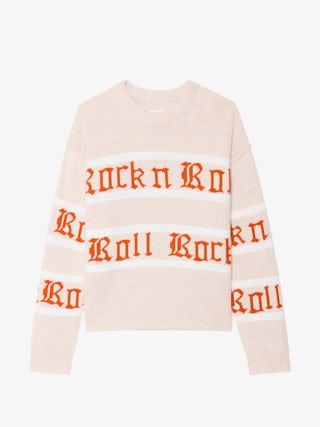 Pull Markuz - Pull col rond rayé et intarsia Rock n Roll.
