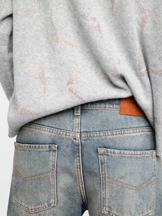 Pull Markuz 100% Cachemire - Pull col rond avec strass ailes.