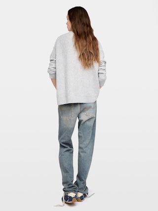 Mikyz Cashmere Sweater - V-neck sweater with embroidery and intarsia.