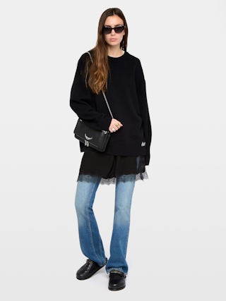 Swyna Sweater - Oversized sweater with intarsia.