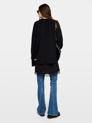 Swyna Sweater - Oversized sweater with intarsia.