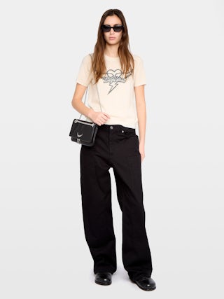 Idal Cashmere Sweater - Sleeveless sweater with round neckline featuring intarsia and rhinestones.