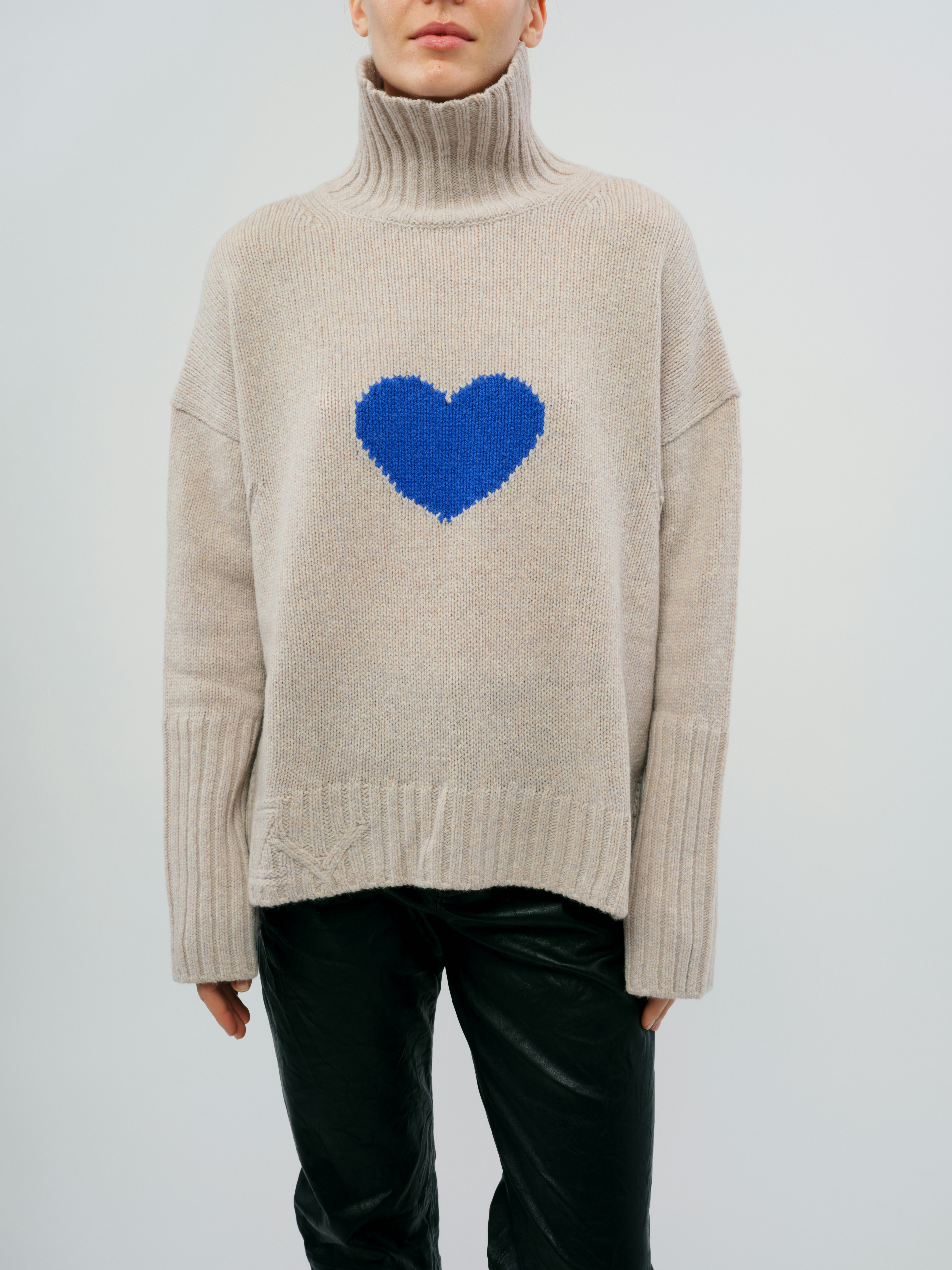 Alma Heart Sweater - Knit sweater featuring a heart design.