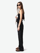 Nora Cashmere Tank Top - Ribbed knit tank top.