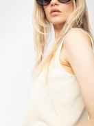 Sayani Top - Knit top with wing closure.