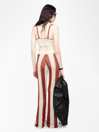 Taly Women's White Crochet Tank Top - Women's crocheted tank top.