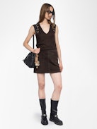 Vicky Cashmere Sweater - Sleeveless V-neck sweater with rhinestones.
