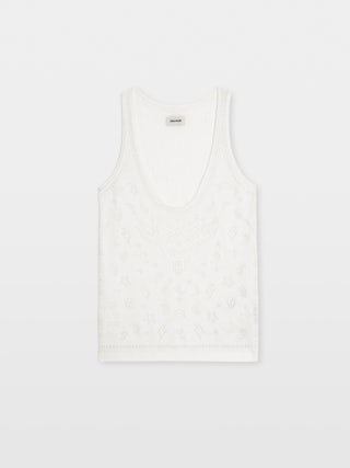 Débardeur Jossy - Débardeur pointelle esprit bandana.