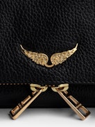 Pochette Rock Nano - Pochette iconica Rock Nano in pelle granulata nera.