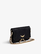 Pochette Rock Nano - Pochette iconica Rock Nano in pelle granulata nera.