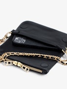Pochette Rock Nano - Pochette iconica Rock Nano in pelle granulata nera.