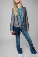 Sac ZV Initiale Le City - Sac ZV Initiale Le City en cuir lisse bleu marine femme