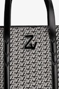 ZV Initiale Le Tote Monogram Bag - Women’s tote bag in black leather and jacquard