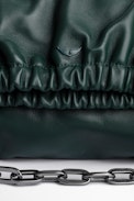 Rockyssime Bag - Women's green lambskin bag with thick chain.
