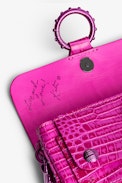 Bolso Kate Wallet Croco - Bolso de mujer Kate Wallet Croco en fucsia