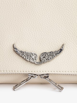 Rock Swing Your Wings Clutch - Women's Rock swing clutch in white leather.